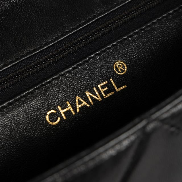 Chanel Vintage Black Lambskin Tassel Flap Bag