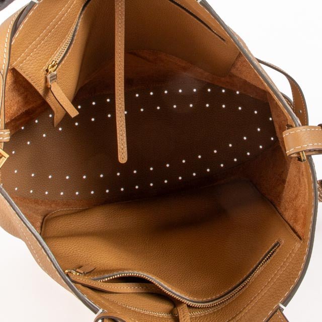 Delvaux Vegetal Taurillon Soft Pin Cabas Surpiqué Bag