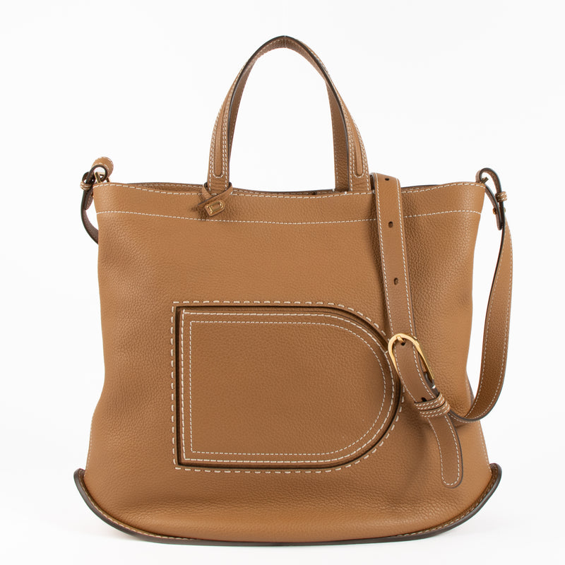 Delvaux Vegetal Taurillon Soft Pin Cabas Surpiqué Bag