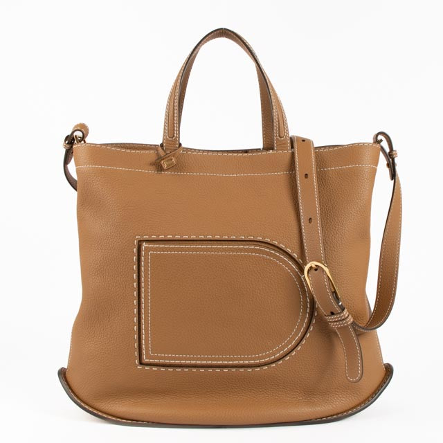 Delvaux Vegetal Taurillon Soft Pin Cabas Surpiqué Bag