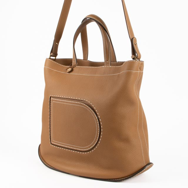 Delvaux Vegetal Taurillon Soft Pin Cabas Surpiqué Bag