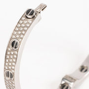 Shop authentic Cartier White Gold Diamond Pavé Ceramic LOVE Classic Bracelet on Labellov.com.
