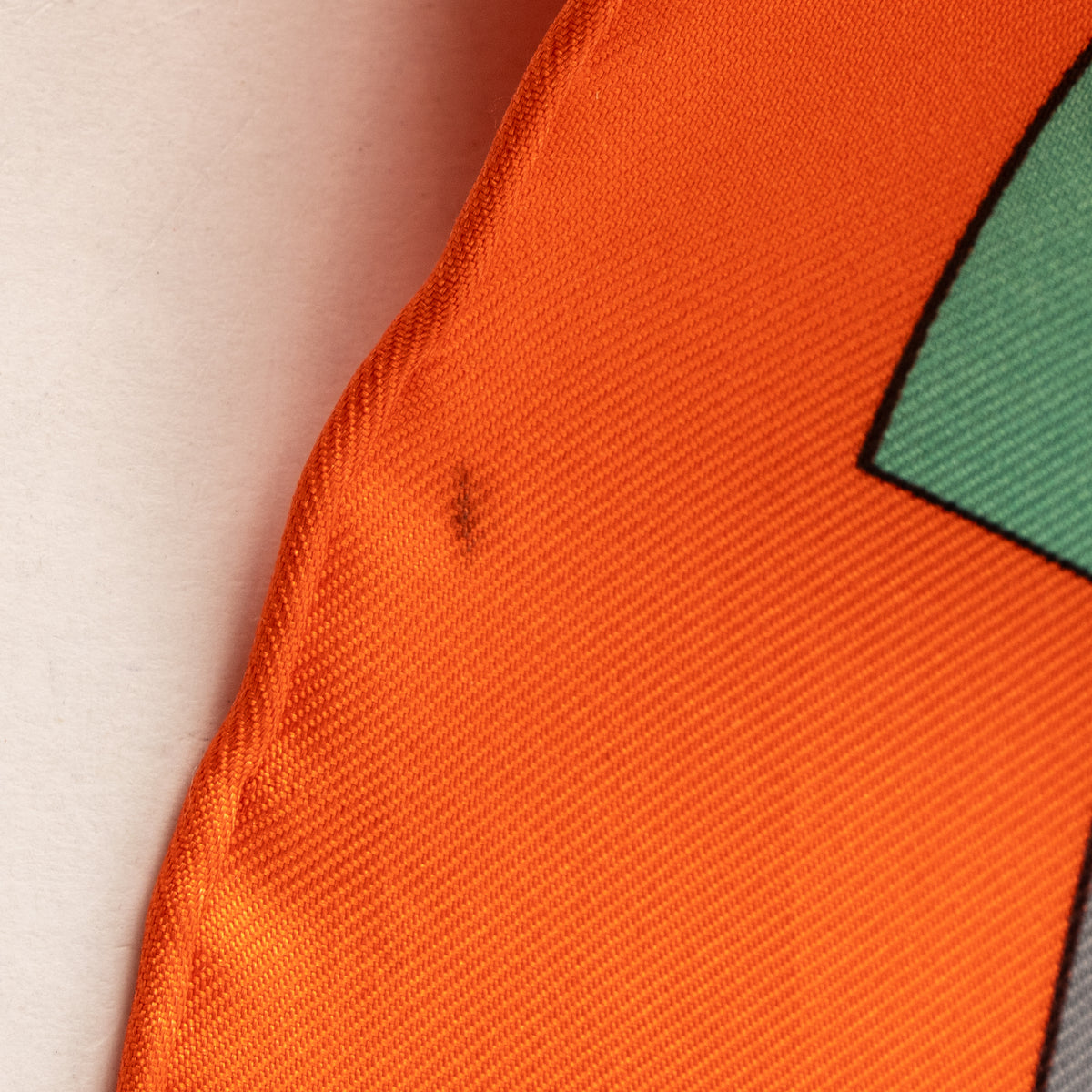 Hermes Orange Silk Optical Perspective Gavroche 45 Scarf