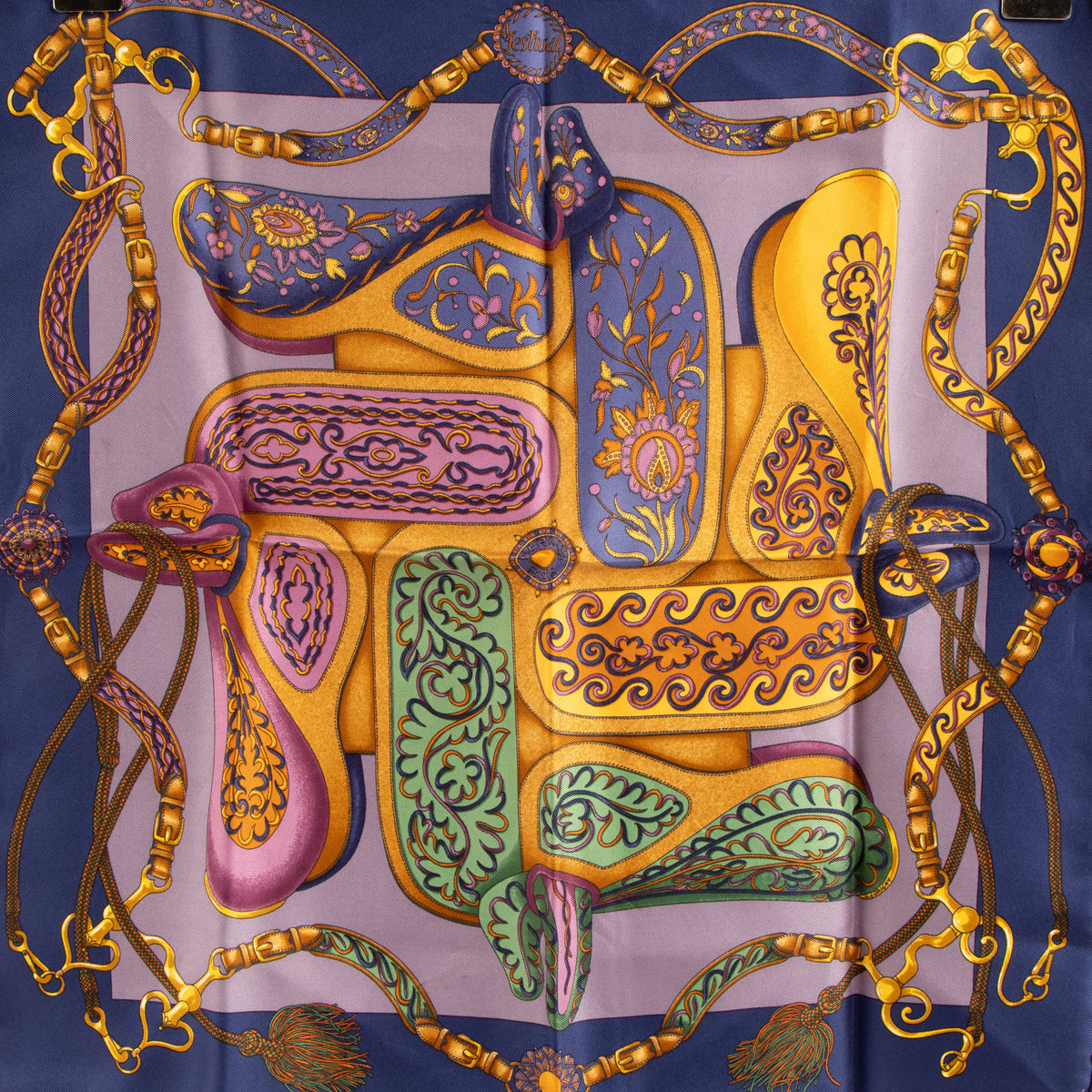  Shop this authentic Hermes Purple Silk Festival Gavroche 45 Scarf Pre-Loved on Labellov.com