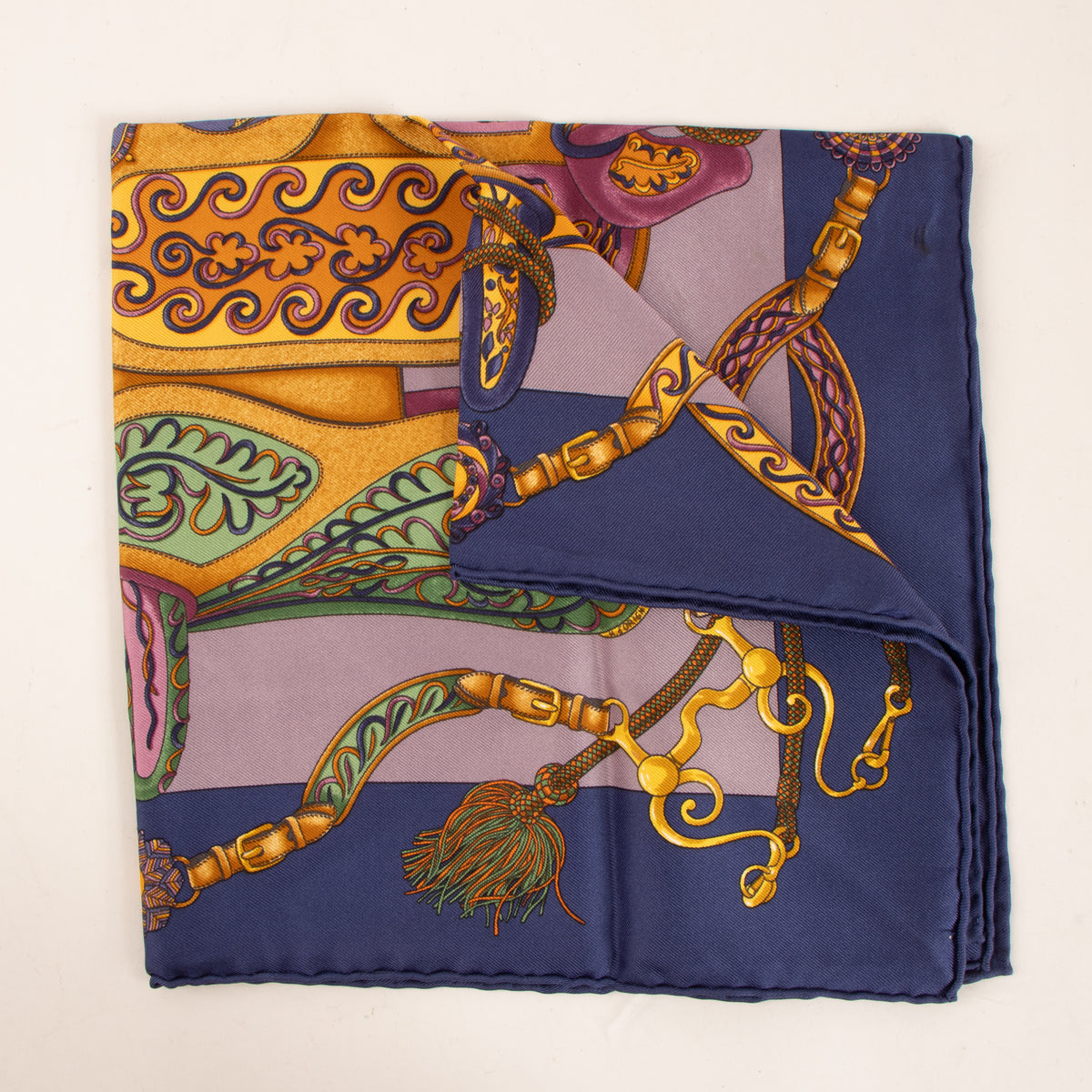 Shop this authentic Hermes Purple Silk Festival Gavroche 45 Scarf Pre-Loved on Labellov.com