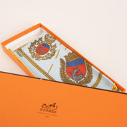 Shop this authentic Hermes Blue Silk Les Armes de Paris Gavroche 45 Scarf Pre-Loved on Labellov.com