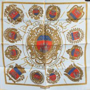 Shop this authentic Hermes Blue Silk Les Armes de Paris Gavroche 45 Scarf Pre-Loved on Labellov.com