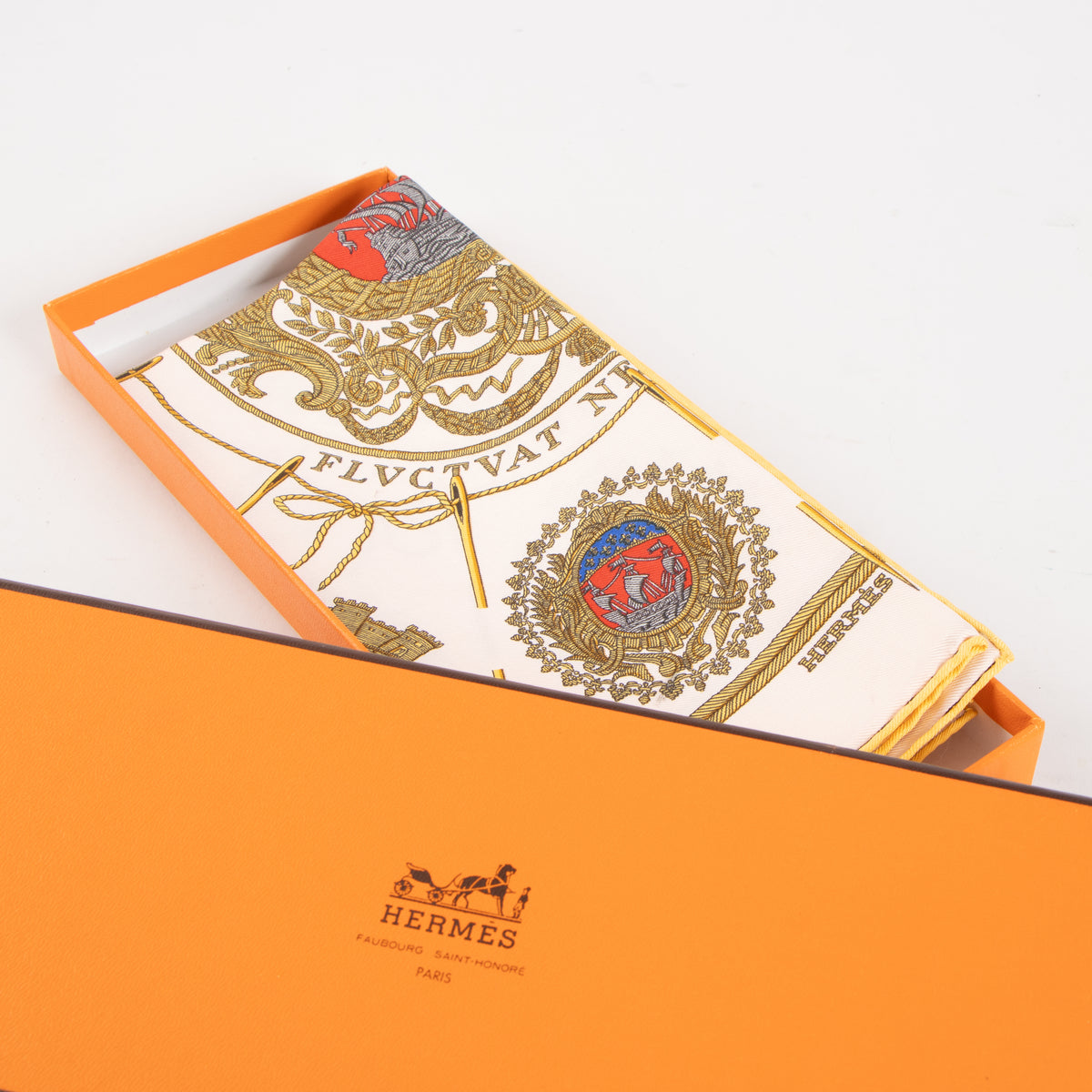 Hermes Pink Silk Les Armes de Paris Gavroche 45 Scarf