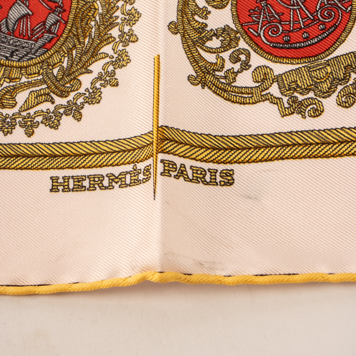 Hermes Pink Silk Les Armes de Paris Gavroche 45 Scarf