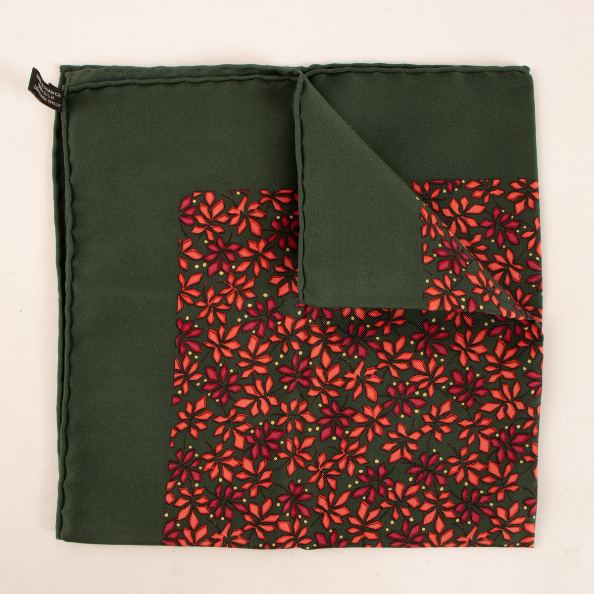 Hermes Dark Green Silk Gavroche 45 Scarf