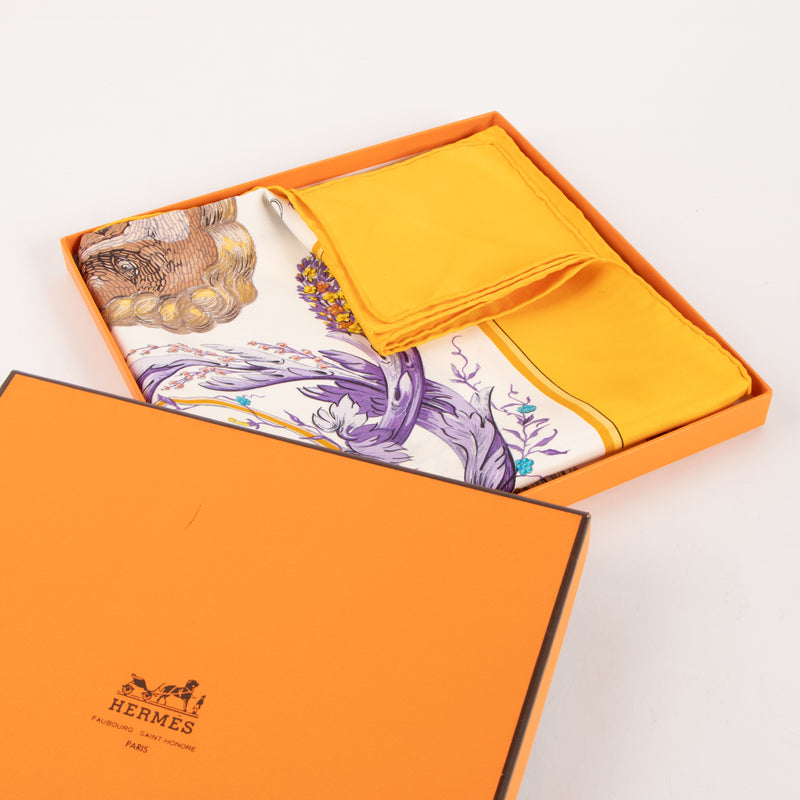 Shop this authentic Hermès Yellow Silk Cérès Carré 90 Scarf pre-loved on labellov.com