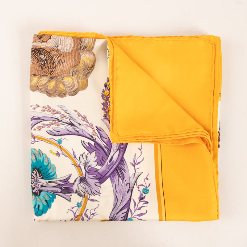 Shop this authentic Hermès Yellow Silk Cérès Carré 90 Scarf pre-loved on labellov.com