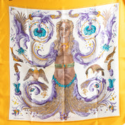 Shop this authentic Hermès Yellow Silk Cérès Carré 90 Scarf pre-loved on labellov.com
