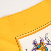 Shop this authentic Hermès Yellow Silk Cérès Carré 90 Scarf pre-loved on labellov.com