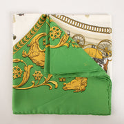 Shop this authentic Hermès Green La Promenade de Longchamps Silk Carré 90 Scarf pre-loved on labellov.com