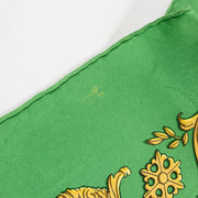 Shop this authentic Hermès Green La Promenade de Longchamps Silk Carré 90 Scarf pre-loved on labellov.com