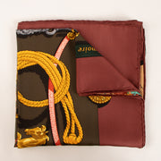 Shop the authentic Hermès Bordeaux Silk Mémoire d’Hermès Carré 90 Scarf on Labellov.com.