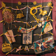 Shop the authentic Hermès Bordeaux Silk Mémoire d’Hermès Carré 90 Scarf on Labellov.com.