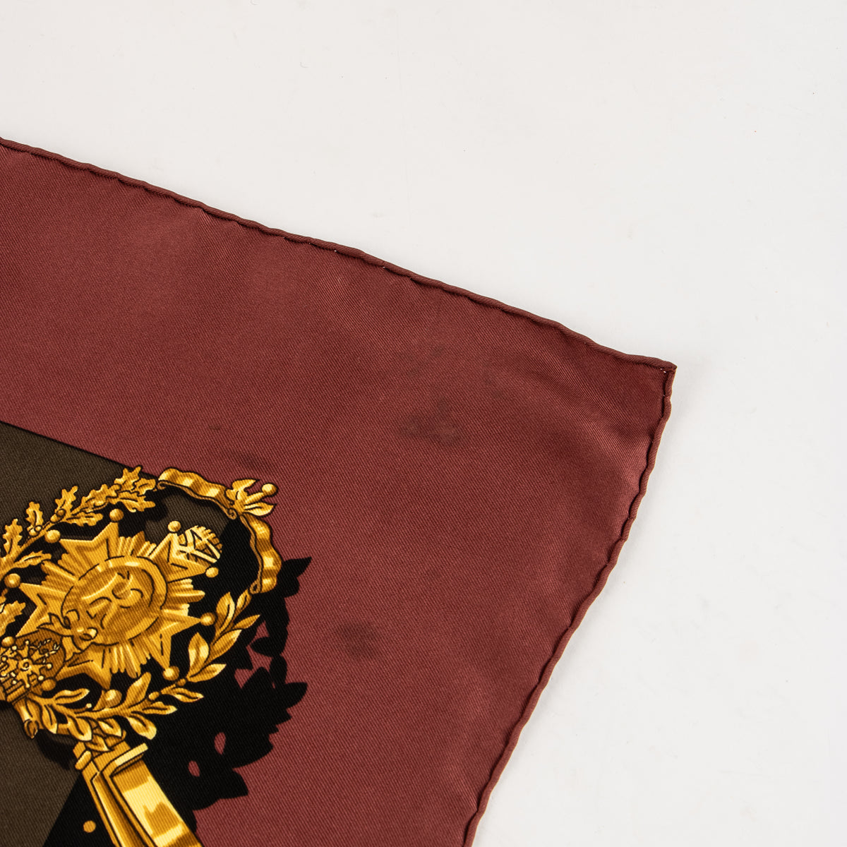 Shop the authentic Hermès Bordeaux Silk Mémoire d’Hermès Carré 90 Scarf on Labellov.com.