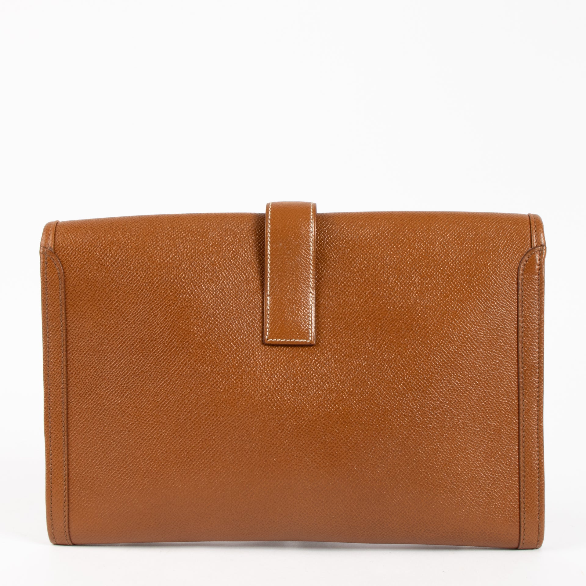 Hermes Gold Courchevel Jige PM Clutch