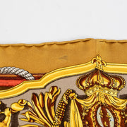 Shop this authentic Hermès Musée Gold Silk Gavroche 45 Scarf pre-loved on Labellov.com