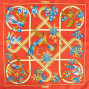 Shop this authentic Hermès Caraïbes Red Silk Gavroche 45 Scarf pre-loved on Labellov.com