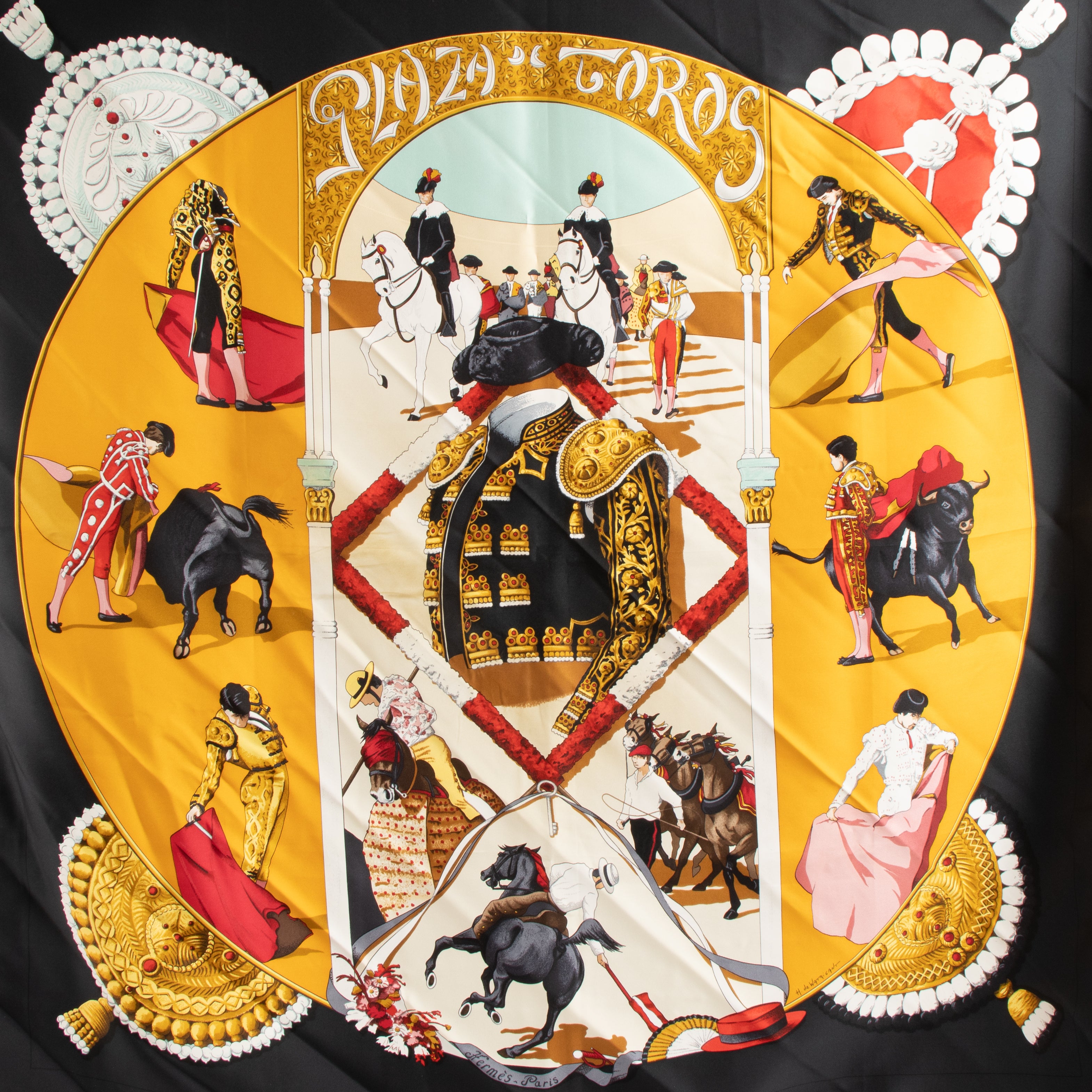 Hermès Carre de Soie 90 Plaza de Toros – Labellov