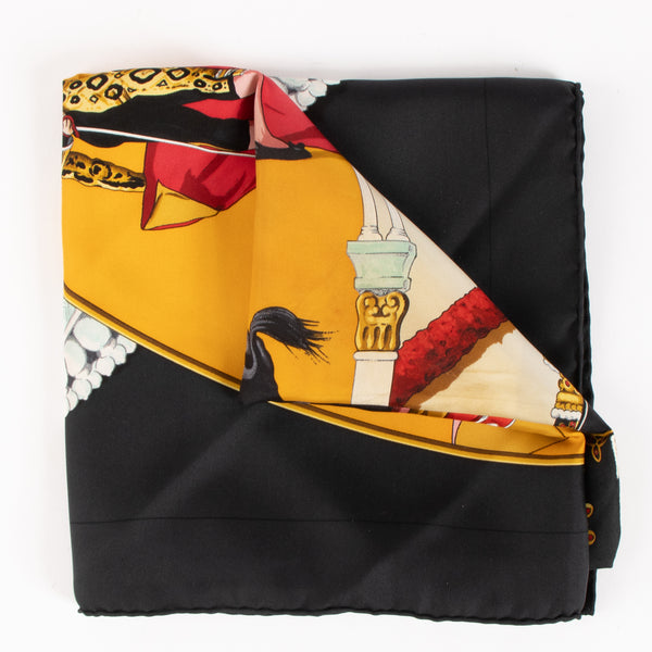 未使用HERMESカレ90プリーツ スカーフ PLAZA DE TOROS闘牛場 Hermès Carre de Soie 90 Plaza de Toros – Labellov