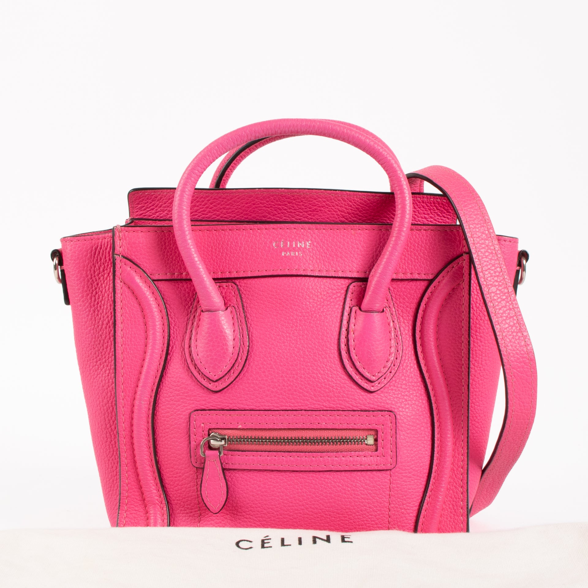 Celine Pink Nano Luggage Bag