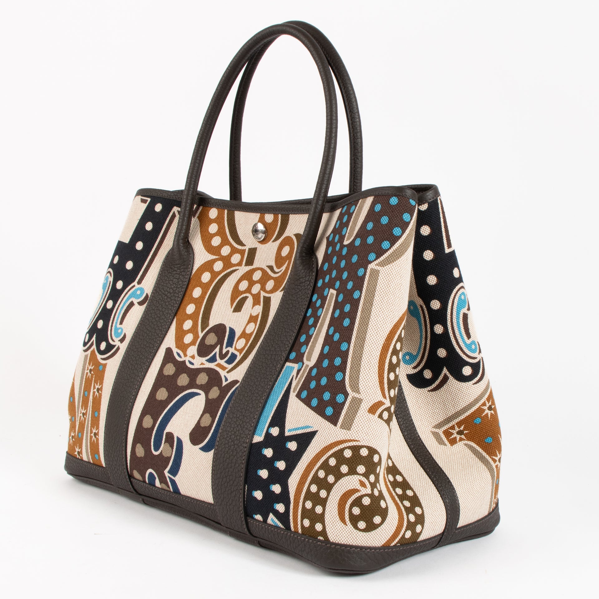 Hermès Garden Party 36 Electrique Ebene Negonda/Toile H PHW