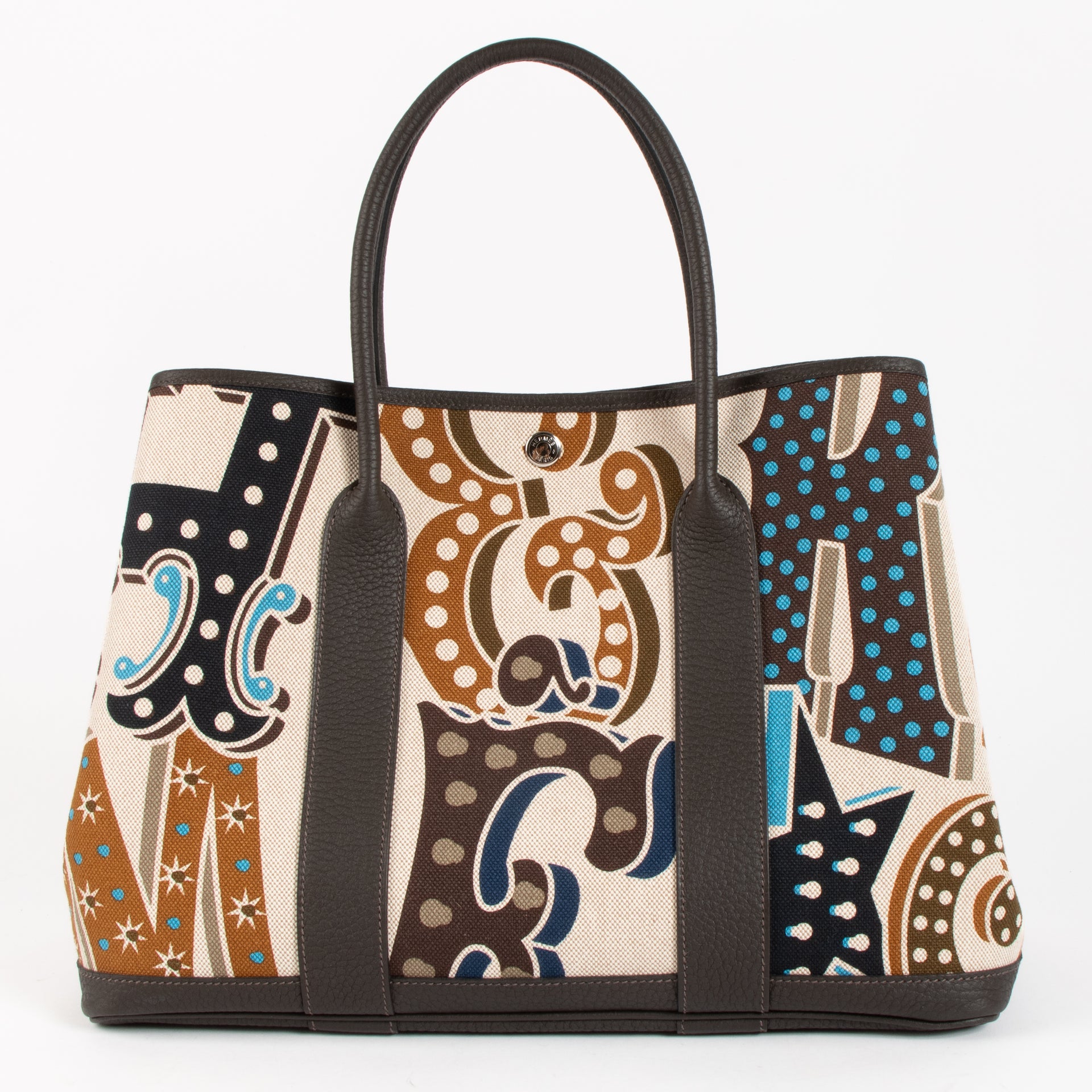 Hermès Garden Party 36 Electrique Ebene Negonda/Toile H PHW