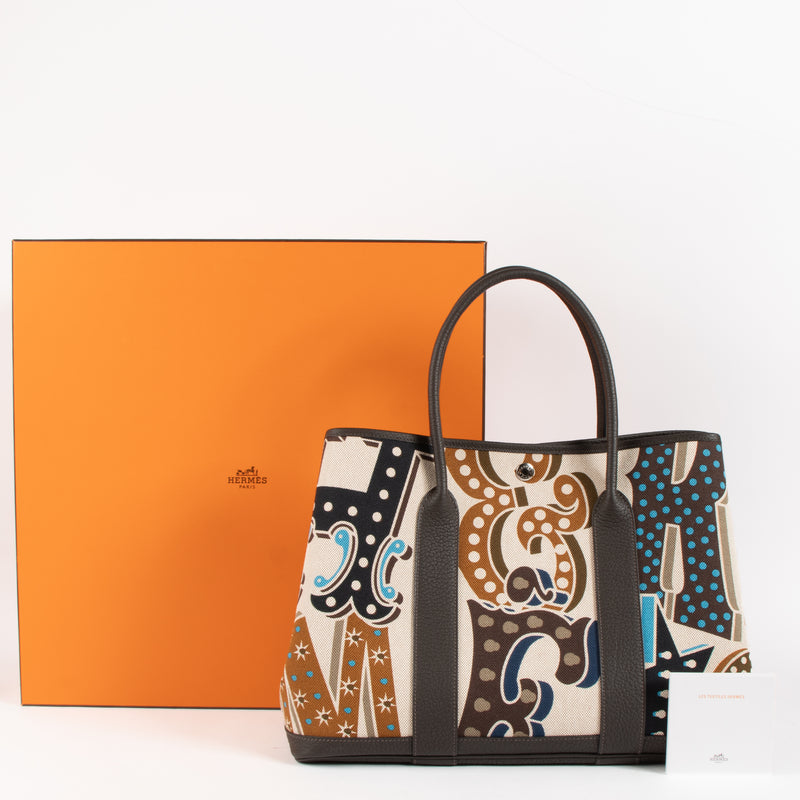 Hermès Garden Party 36 Electrique Ebene Negonda/Toile H PHW