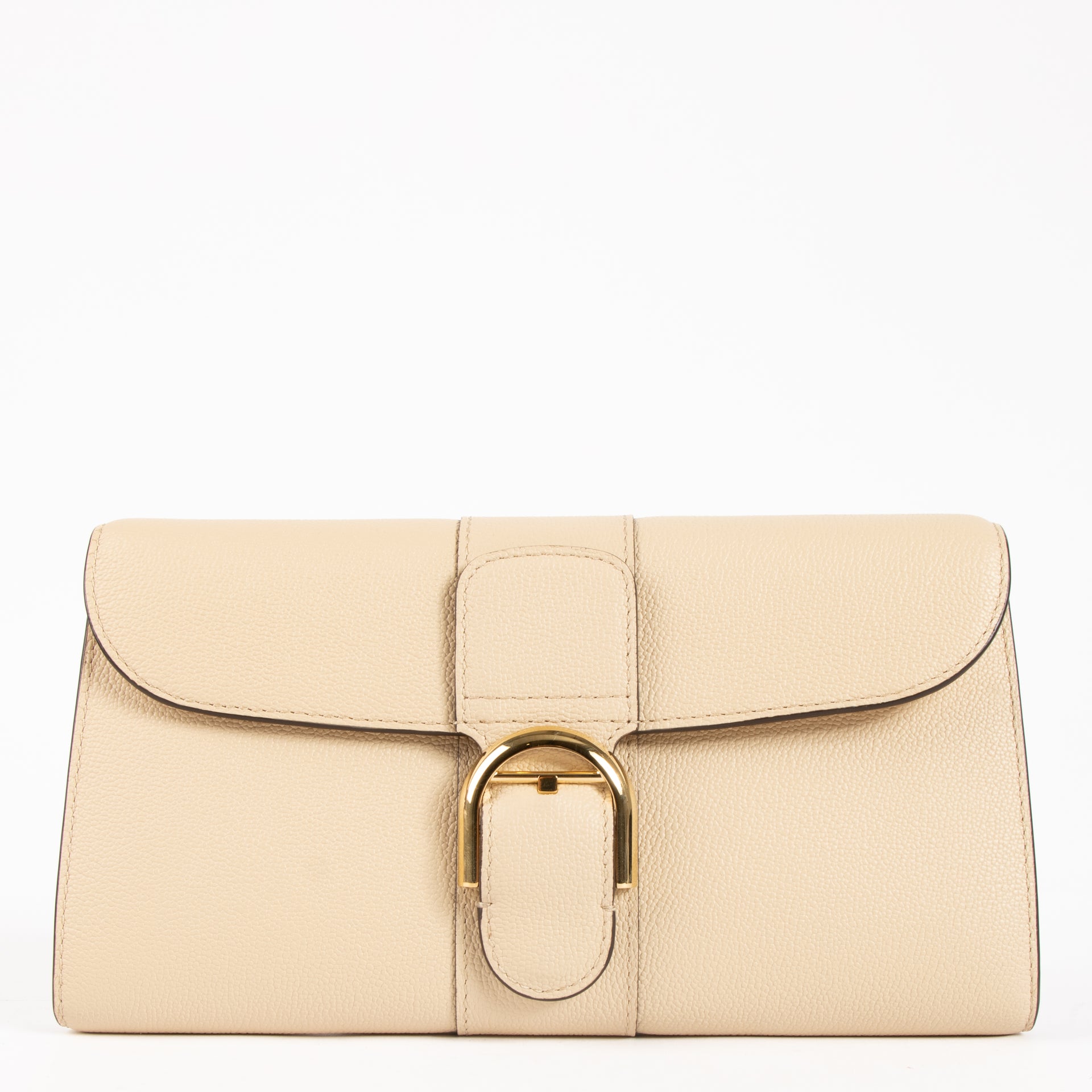 Delvaux Beige Brillant Long Chain Wallet