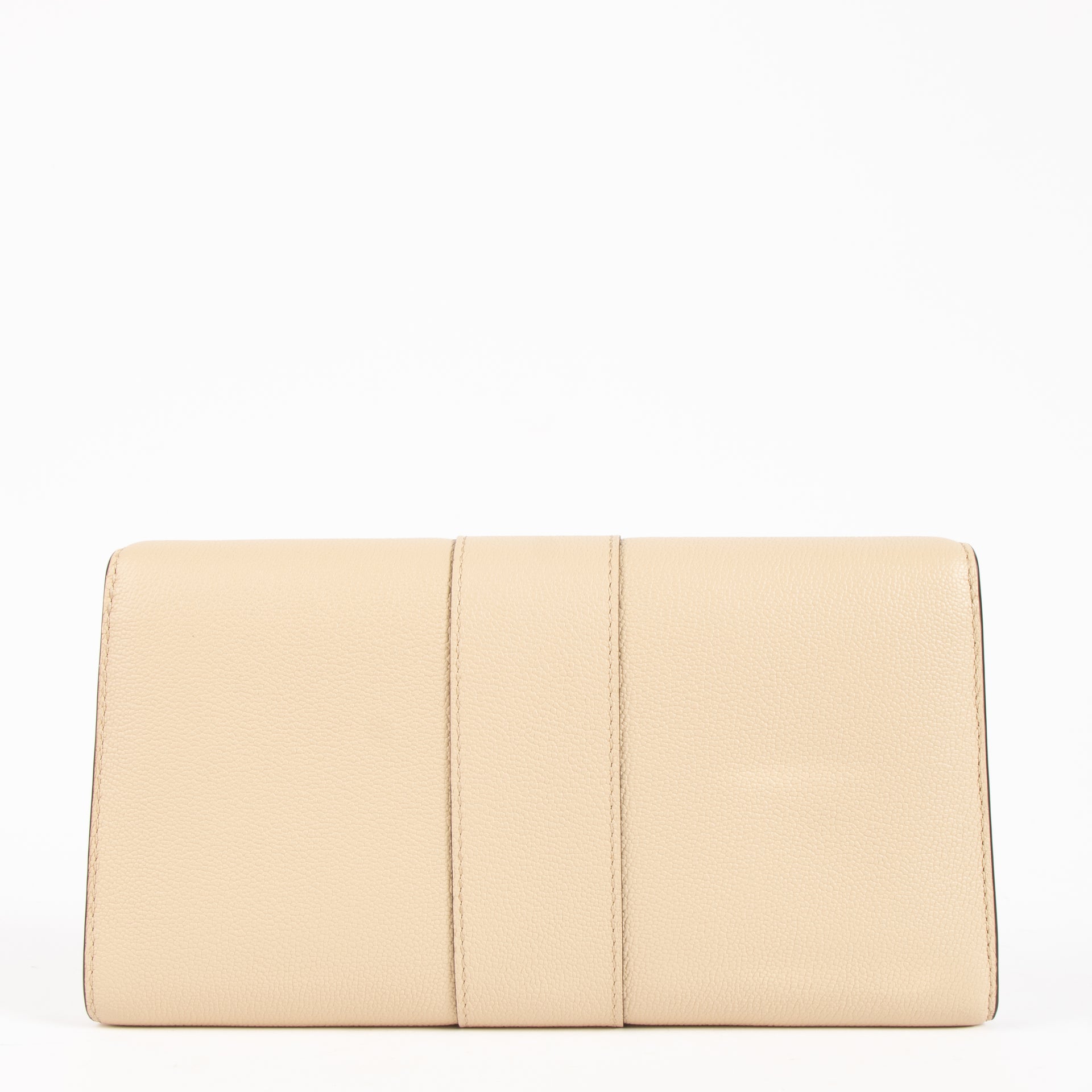 Delvaux Beige Brillant Long Chain Wallet