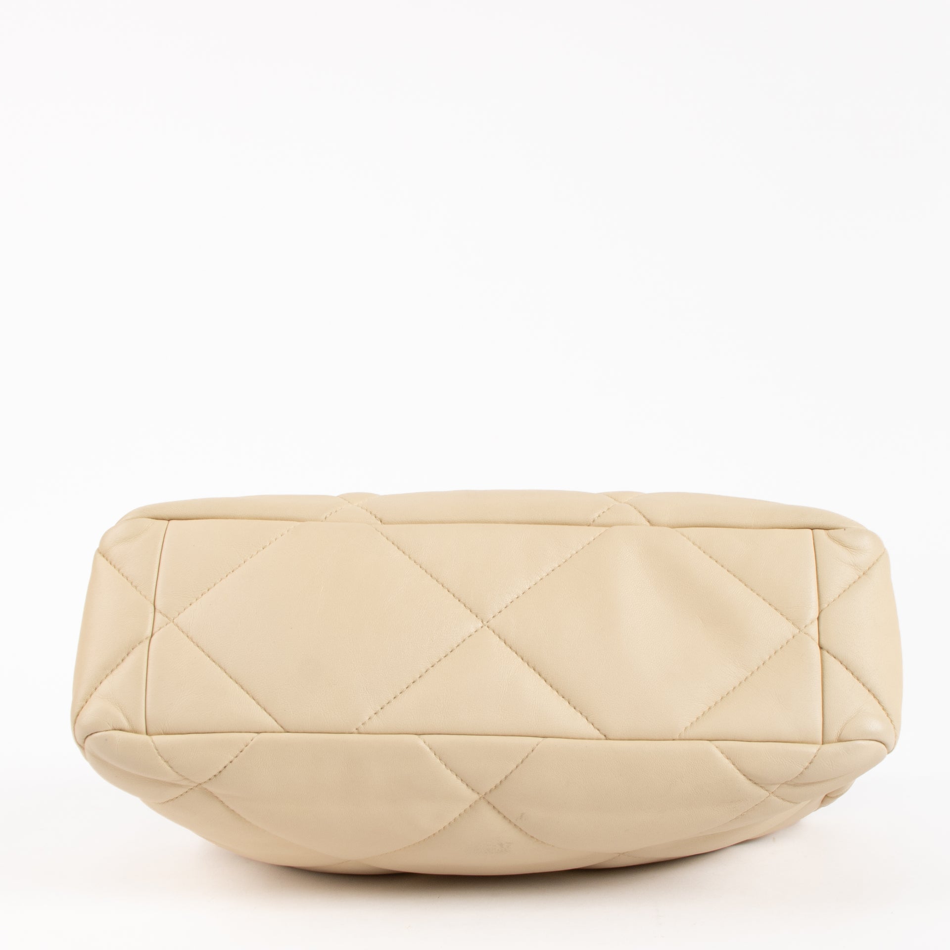 Chanel Beige Lambskin Large Chanel 19 Bag