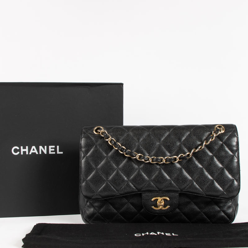 Chanel Black Caviar Large/Jumbo Classic Bag