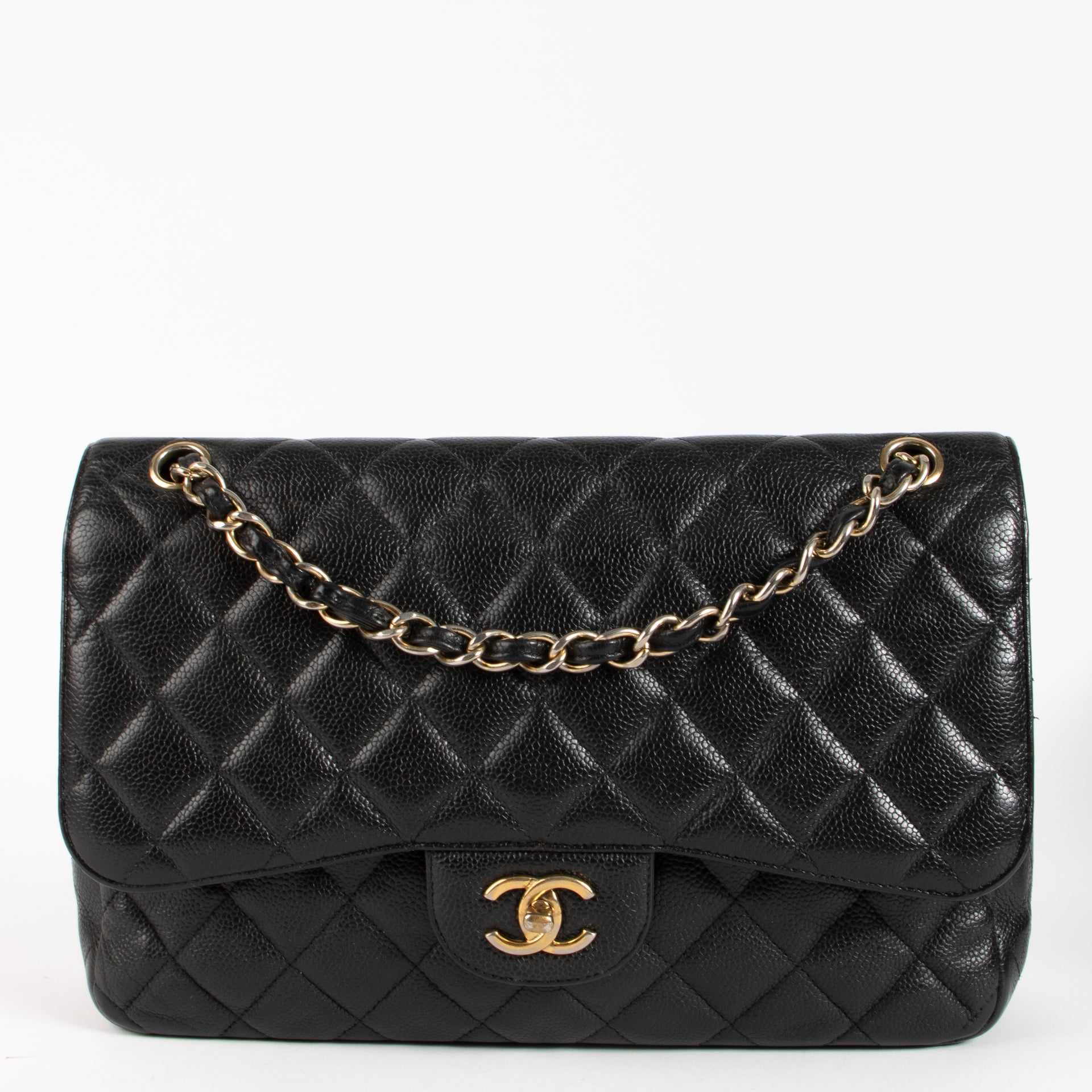 Chanel Black Caviar Large/Jumbo Classic Bag