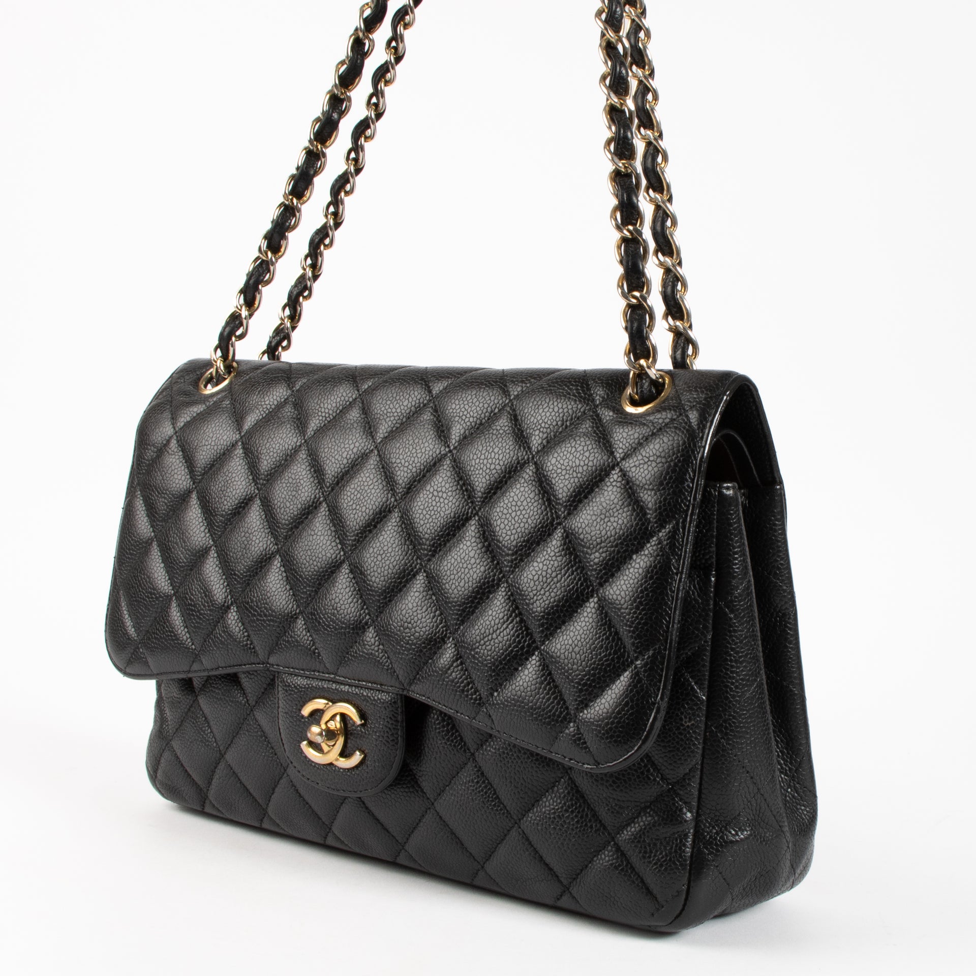 Chanel Black Caviar Large/Jumbo Classic Bag