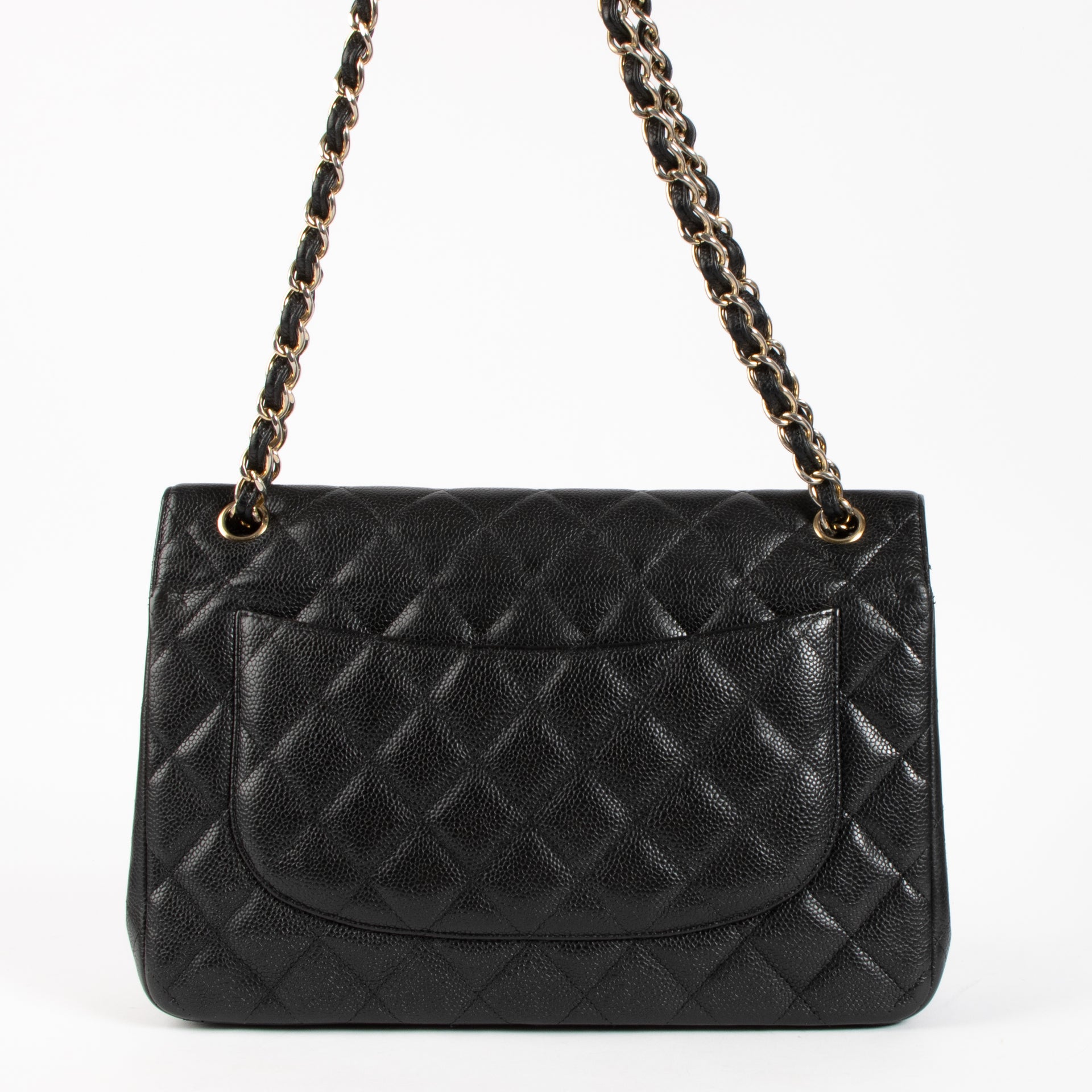 Chanel Black Caviar Large/Jumbo Classic Bag
