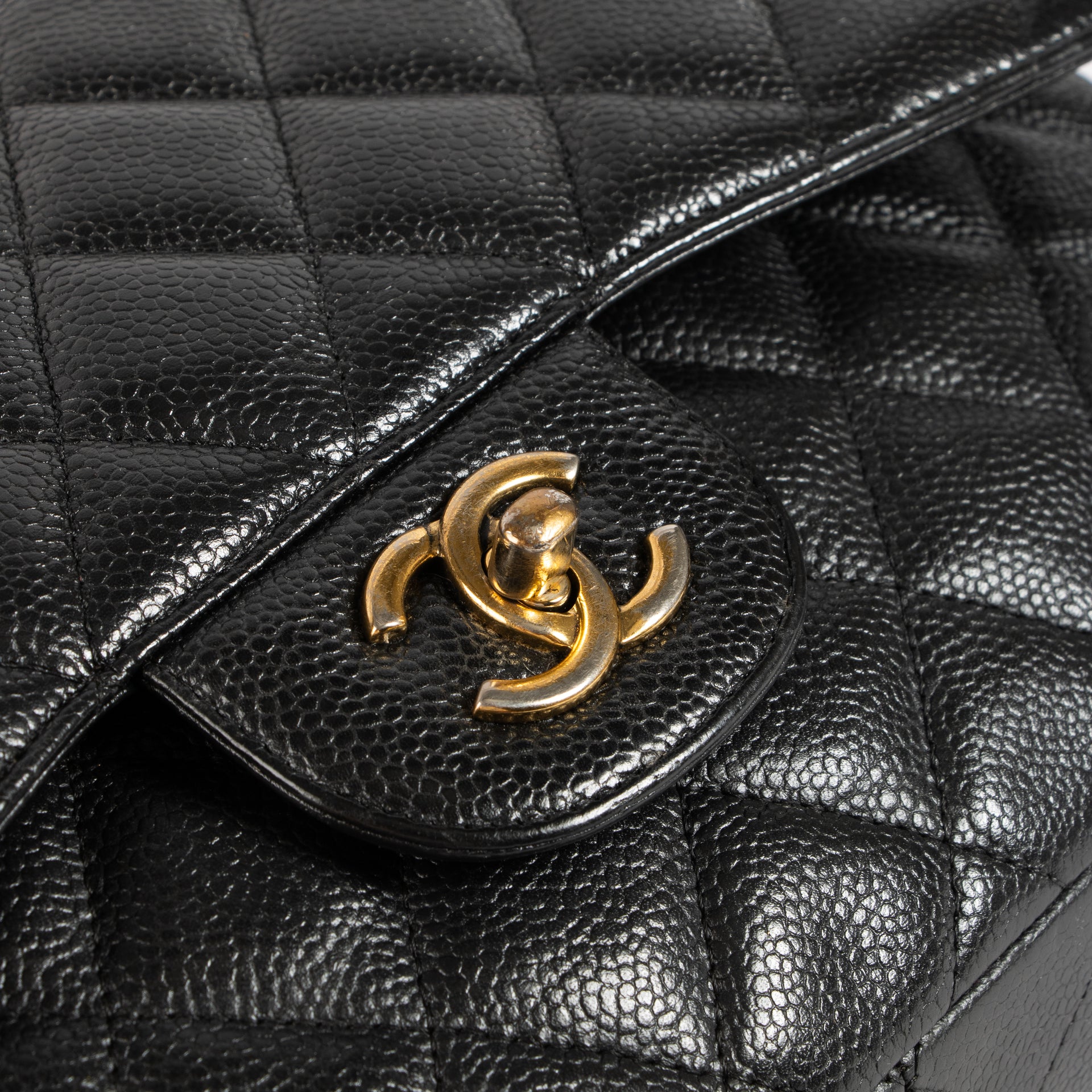 Chanel Black Caviar Large/Jumbo Classic Bag