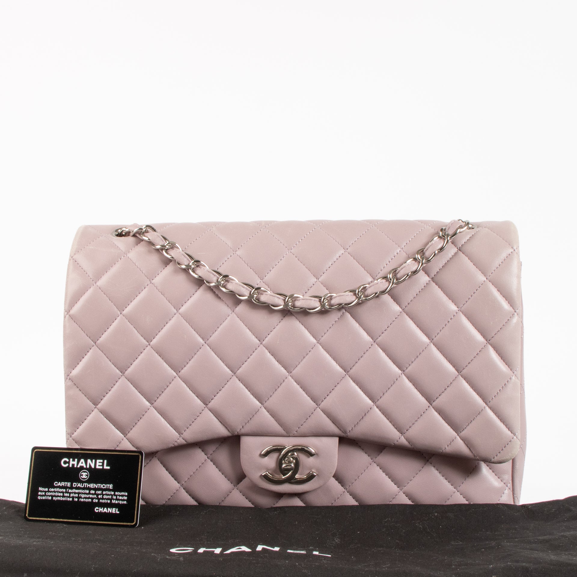 Chanel Mauve Lambskin Maxi Classic Bag