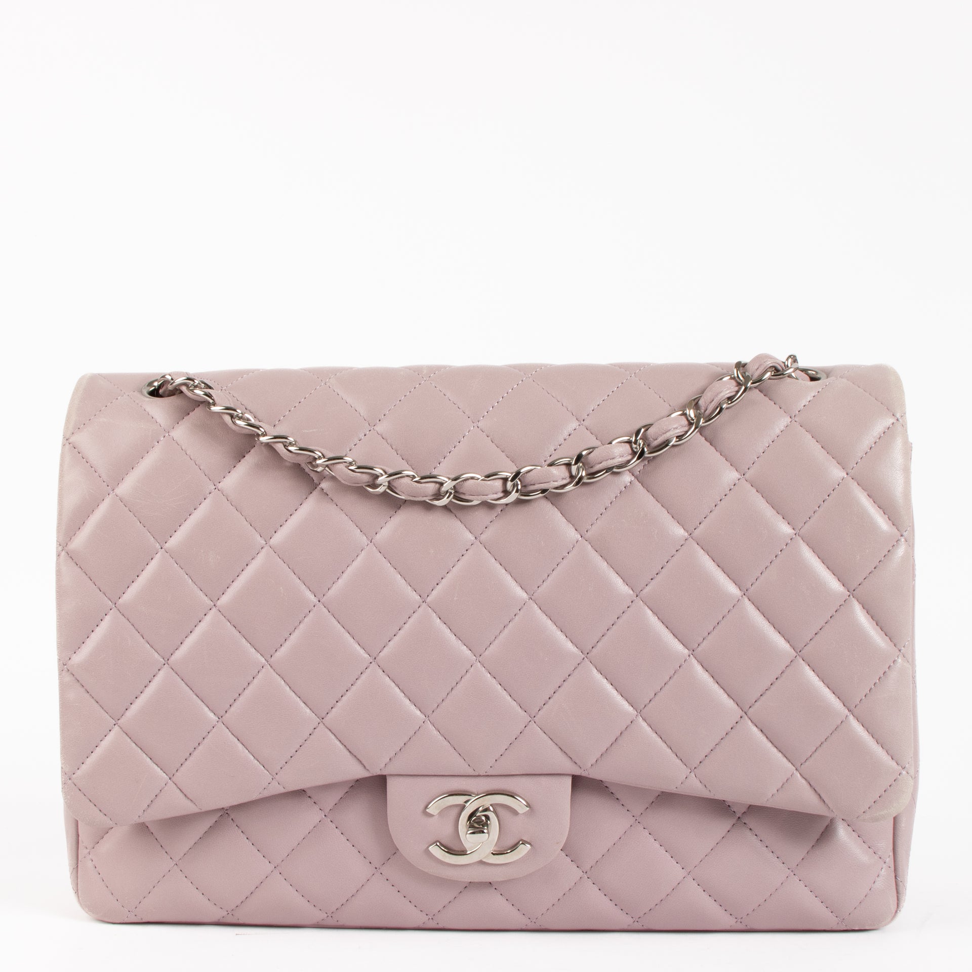 Chanel Mauve Lambskin Maxi Classic Bag