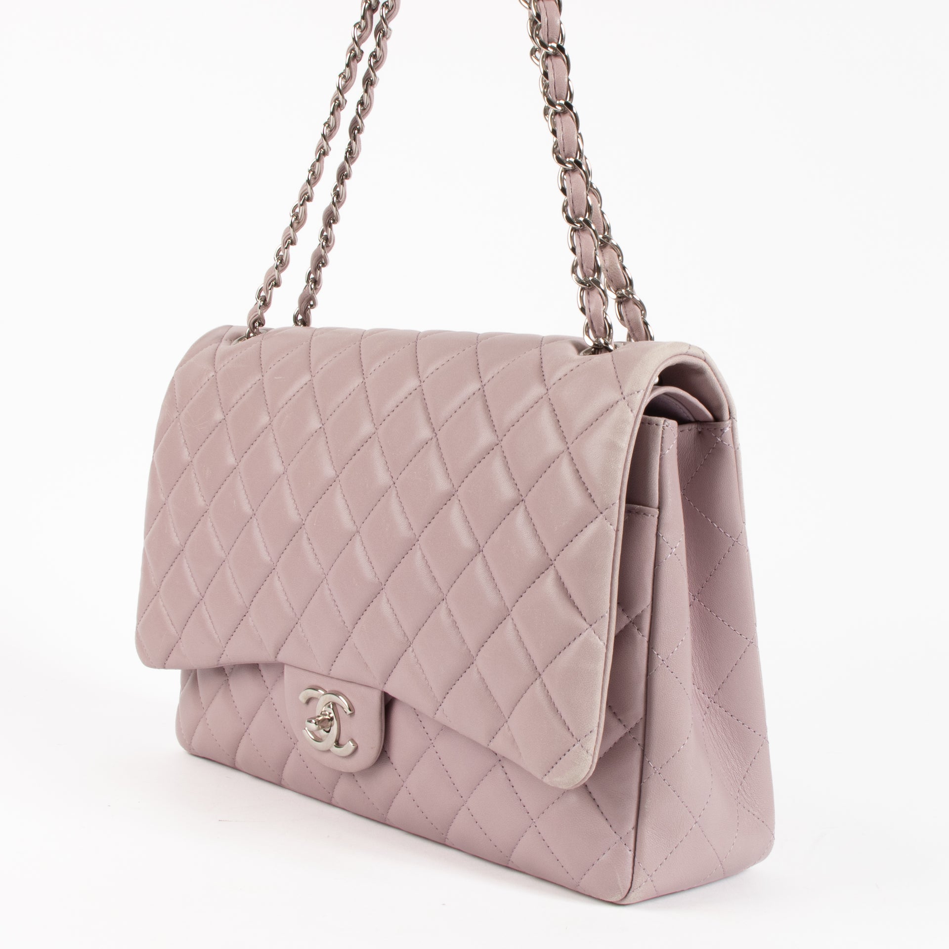 Chanel Mauve Lambskin Maxi Classic Bag