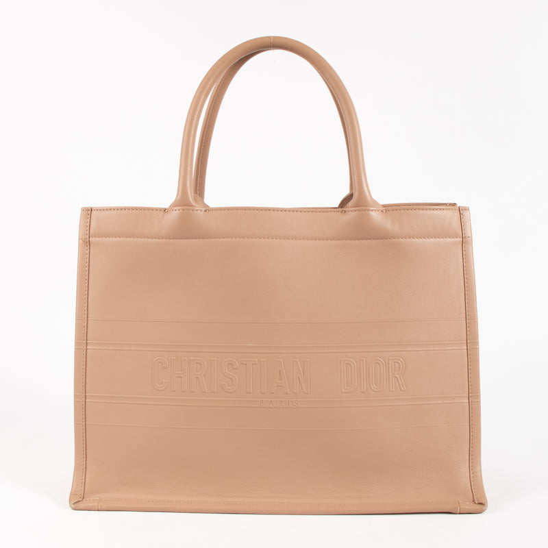 Christian Dior Nude Leather Medium Book Tote Bag