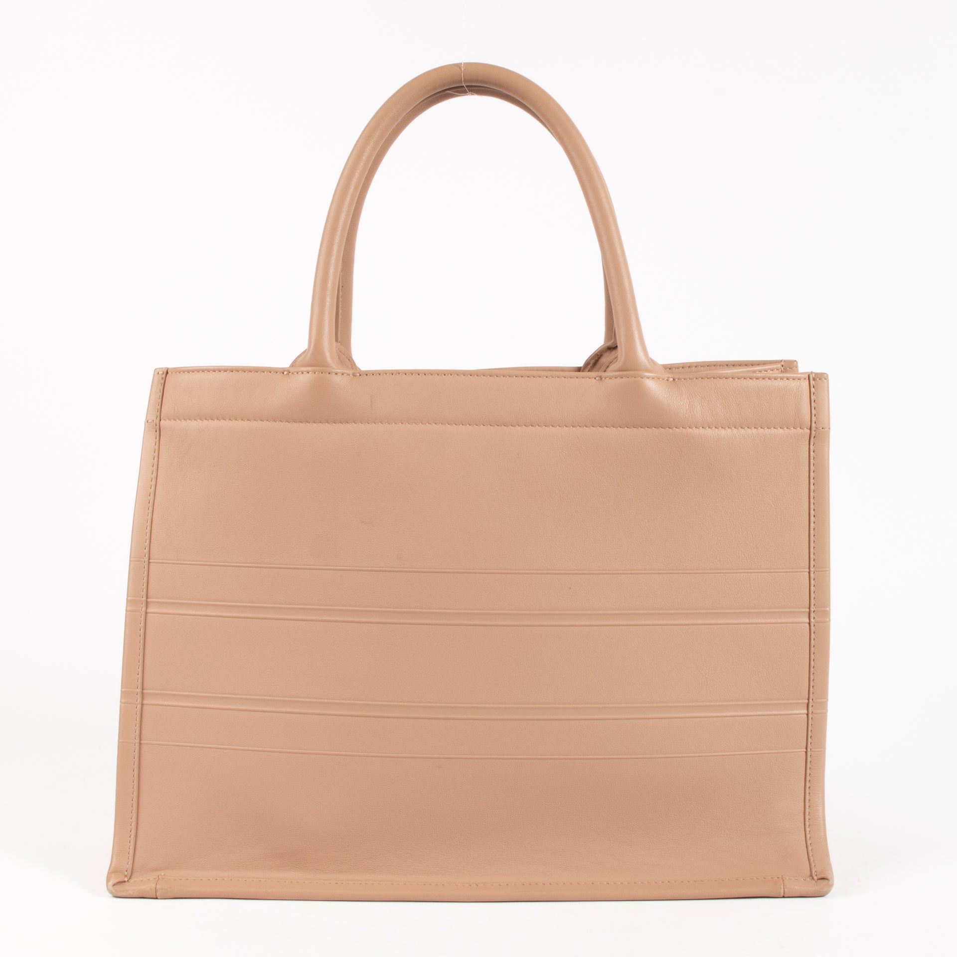 Christian Dior Nude Leather Medium Book Tote Bag