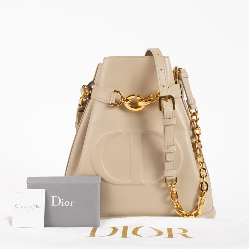 Christian Dior Nude Calfskin Medium C'est Dior Bag