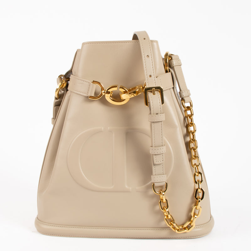 Christian Dior Nude Calfskin Medium C'est Dior Bag
