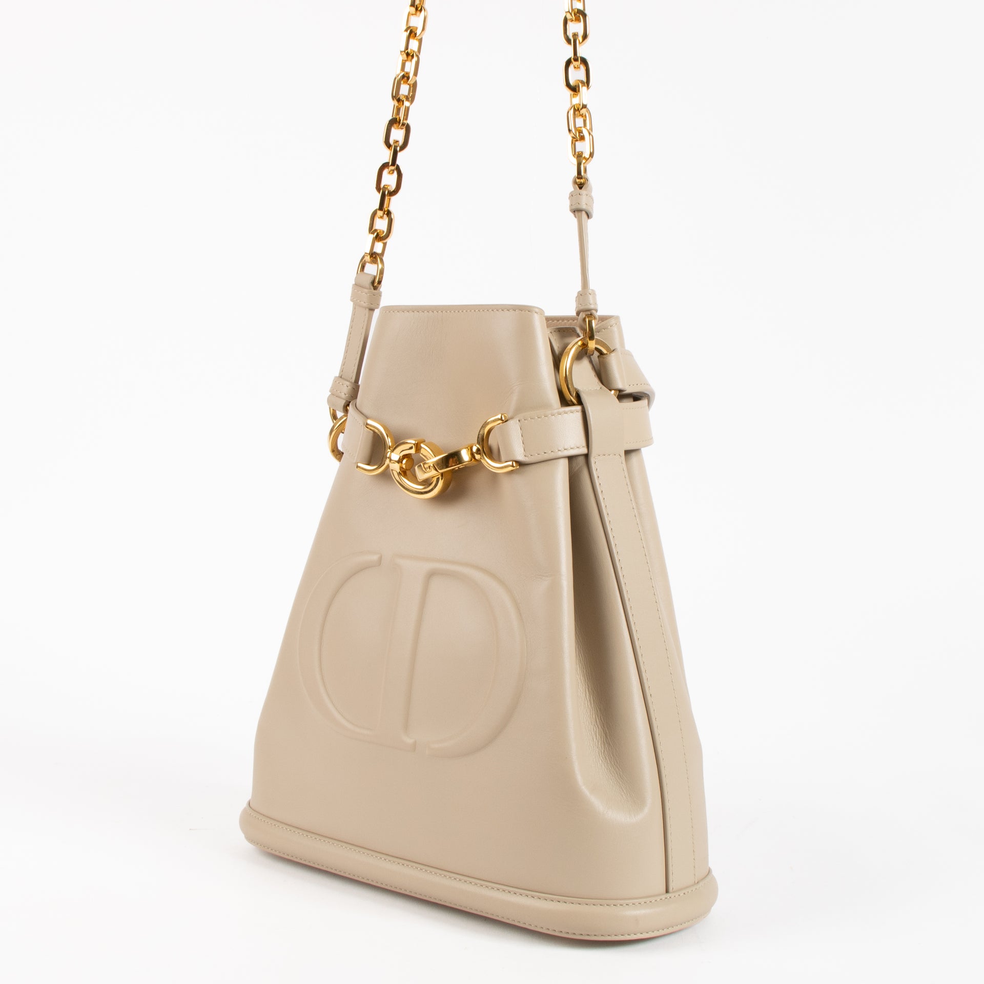 Christian Dior Nude Calfskin Medium C'est Dior Bag
