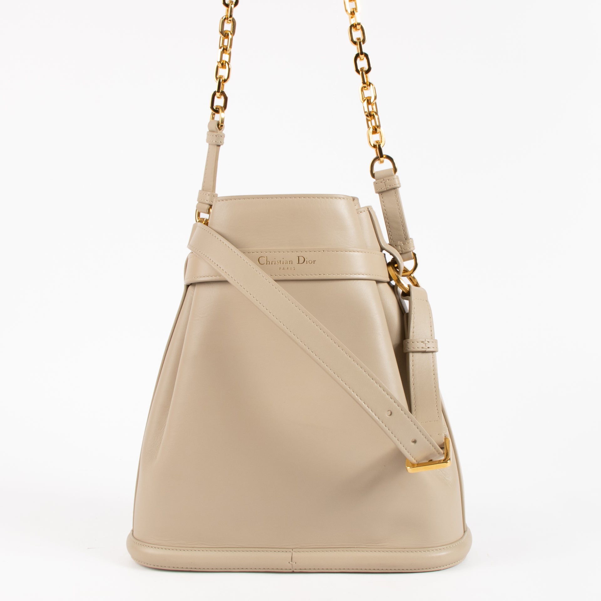 Christian Dior Nude Calfskin Medium C'est Dior Bag