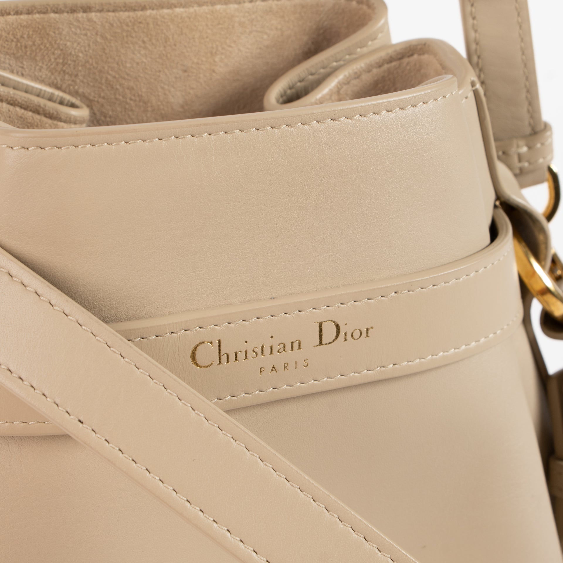 Christian Dior Nude Calfskin Medium C'est Dior Bag